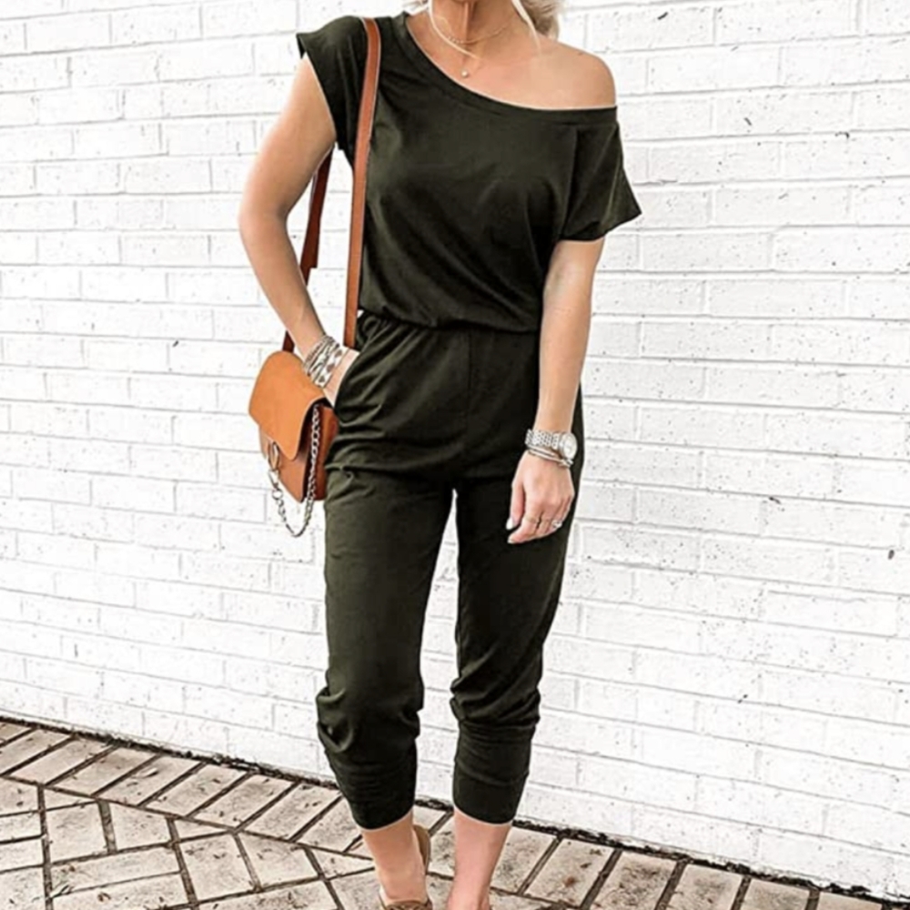 Short-Sleeved Jumpsuit